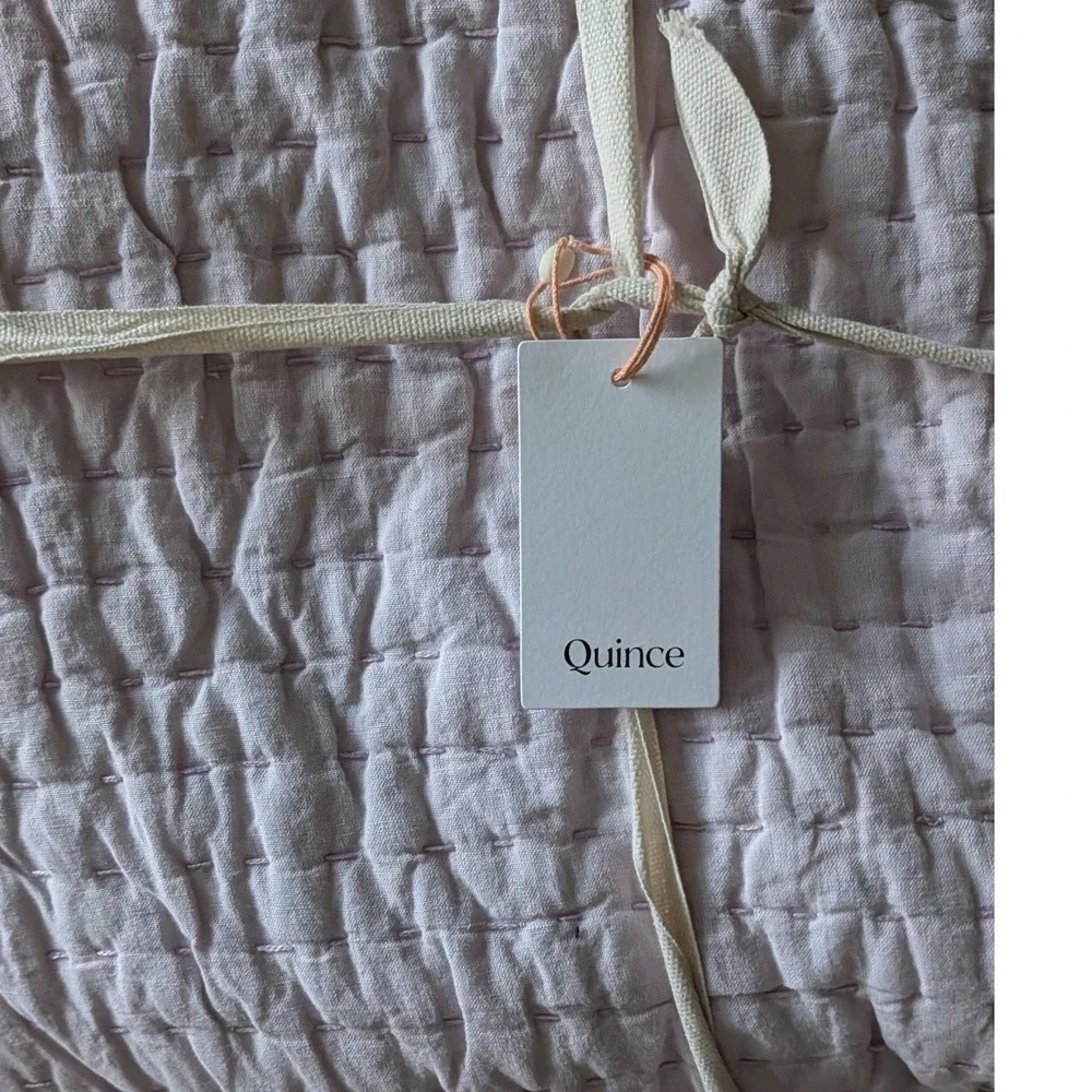Quince NWT European Linen Cotton Stitch Quilt Orchid- King/ Cal King
